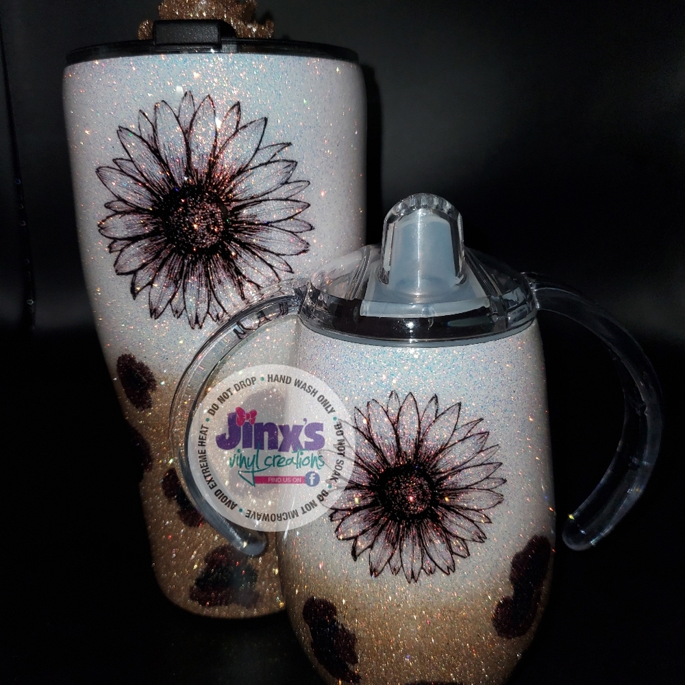 30oz customized glitter tumbler cup